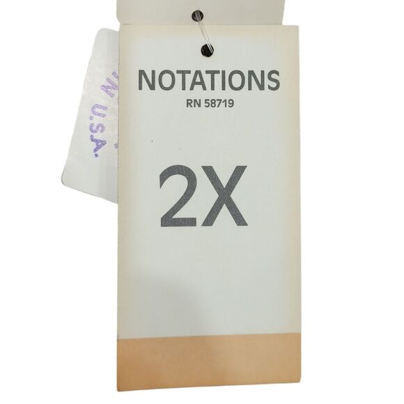 NWT Vintage Notations Textured Blouse Women's Size 2X Made in USA Minimalist - Picture 6 of 9